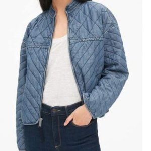 GAP- Women's Quilted Chambray Jacket- Size XS